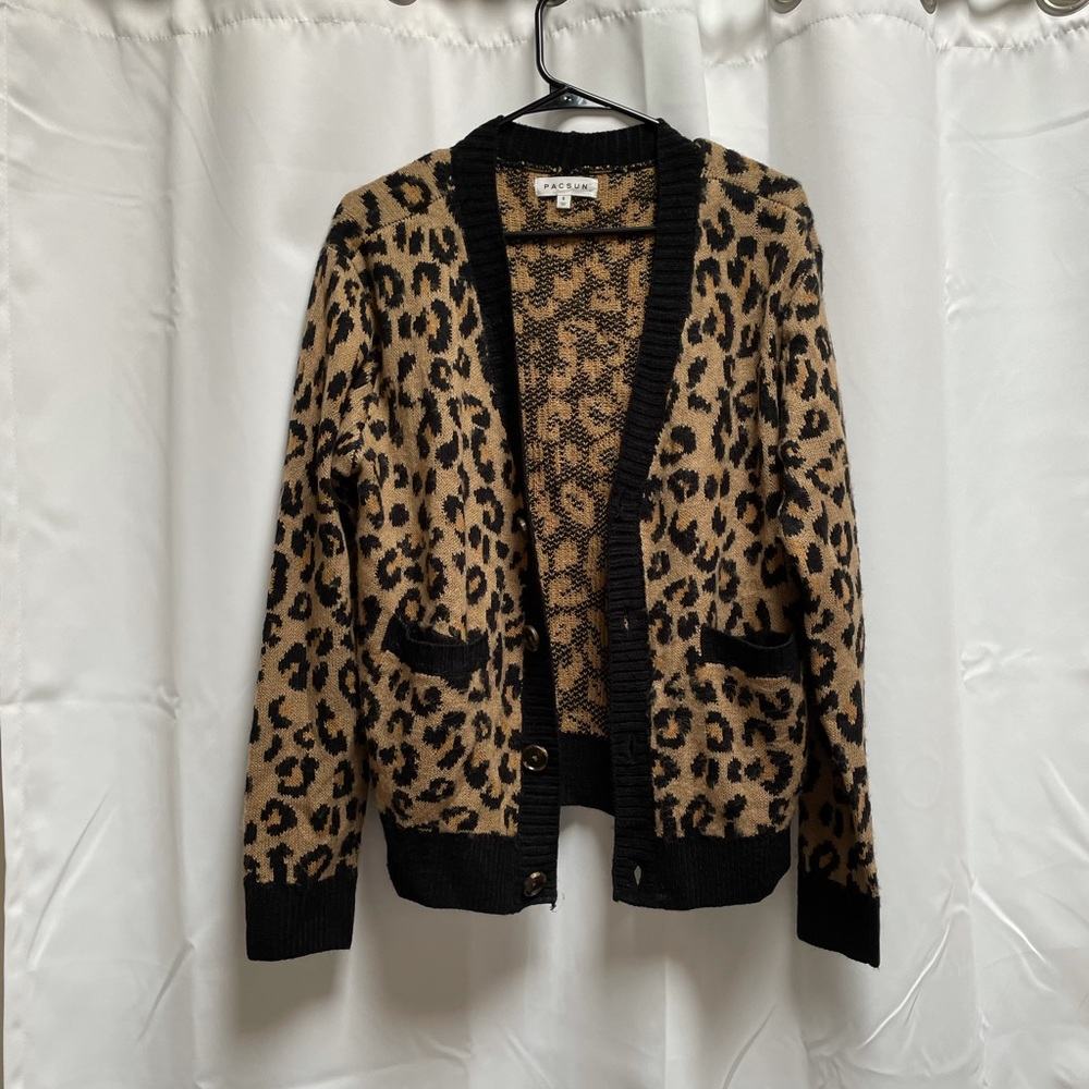 Pacsun Leopard Cardigan  Oversized